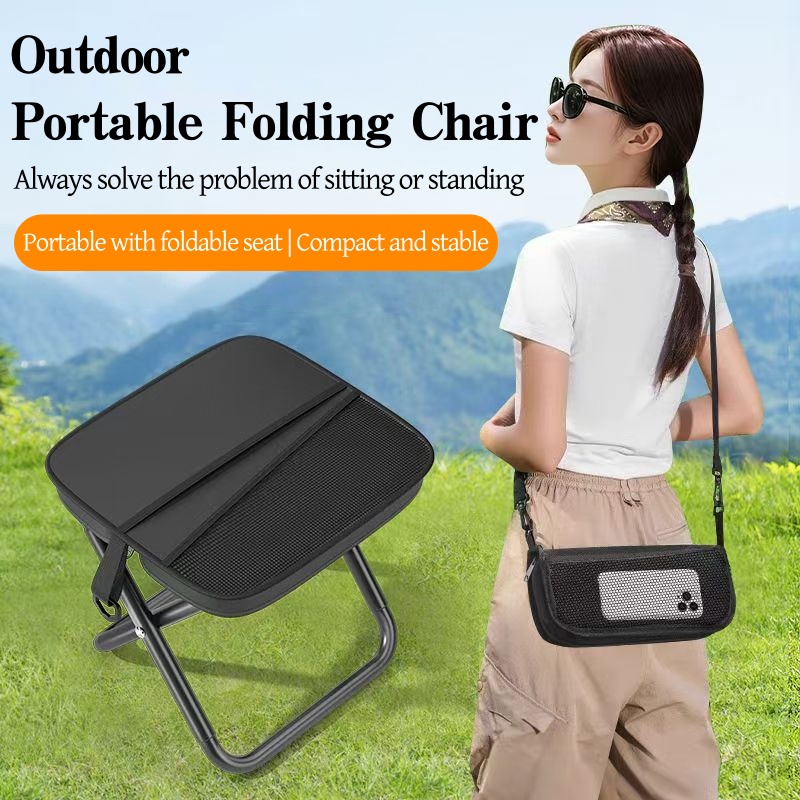 Outdoor Adventure With No Backpack - 6HY Portable Foldable Backpack Stool Lightweight