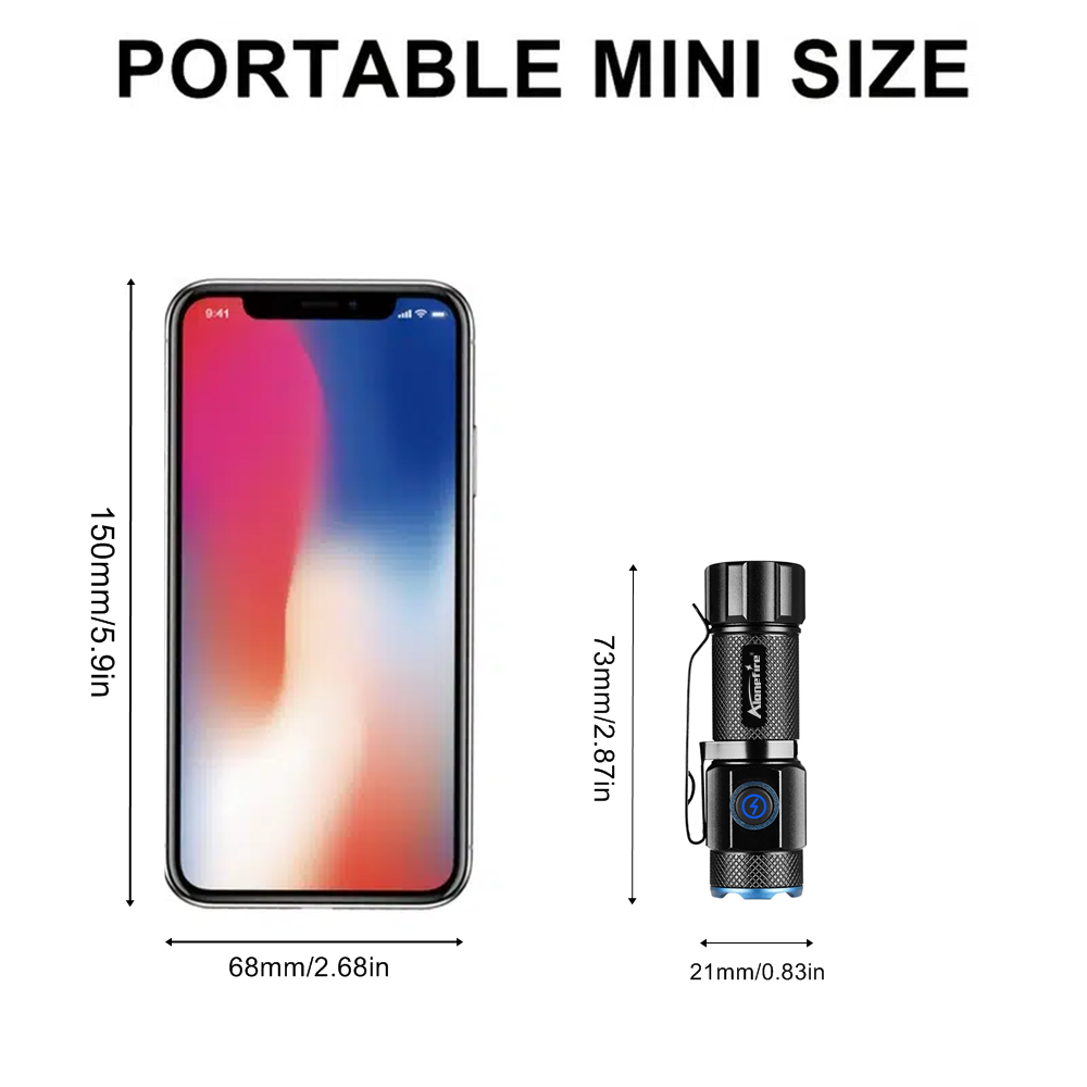 6500K Mini Flashlight High Bri - Outdoor Adventure With No Backpack 评论和价格