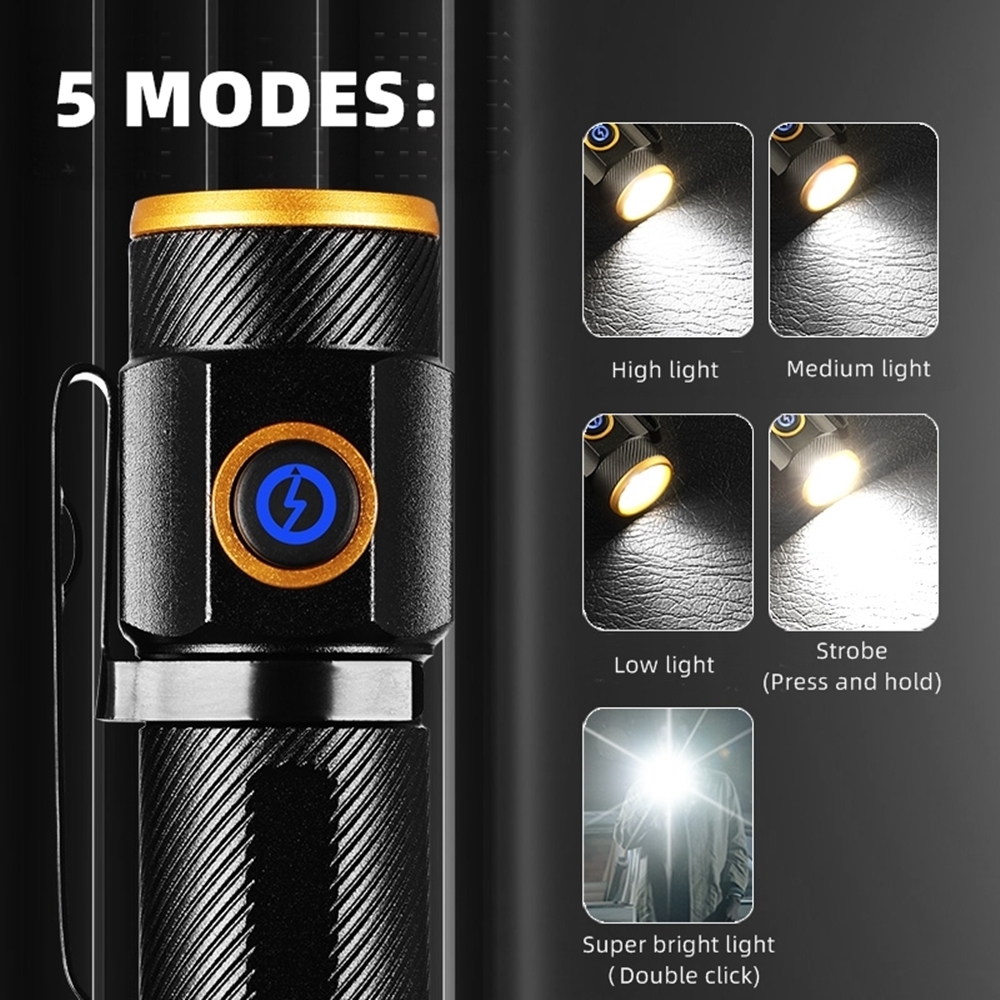 Mini Flashlight 6500K High Bri - Outdoor Adventure With No Backpack 评论和价格